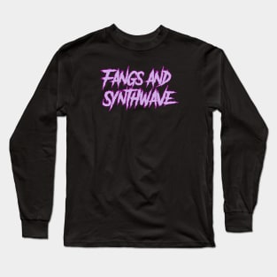 Fangs and Synth Big Violet Logo Long Sleeve T-Shirt